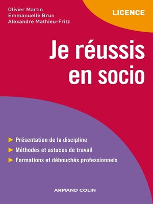 cover image of Je réussis en socio